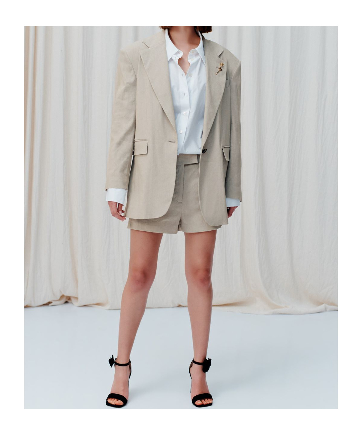 Shop Marella Single-breasted Blazer In Gray