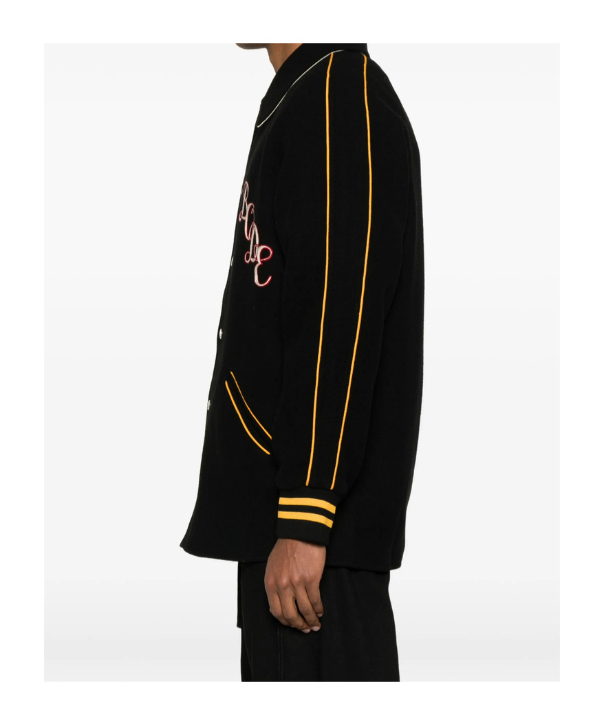 Bode Monogram Snap Reversible Jacket In Black