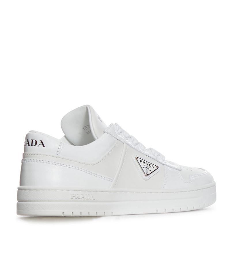 Prada Lace-up Low-cut Casual Shoes In White