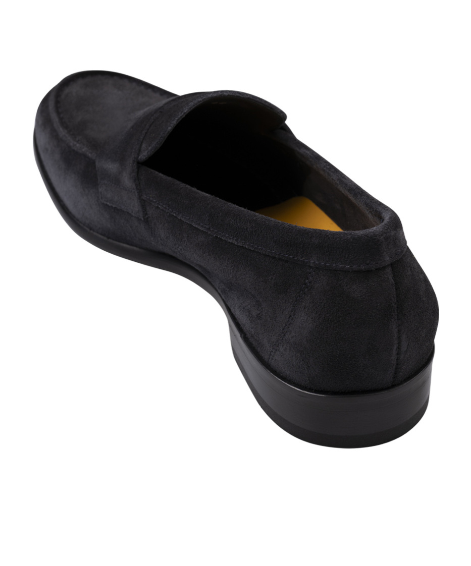 Doucal's Man Loafers Midnight Blue Size 10 Soft Leather In Blue