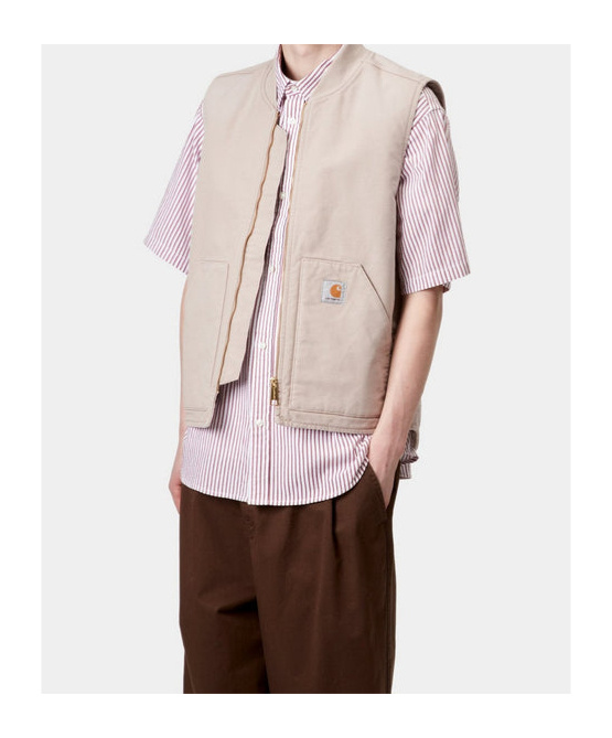 Carhartt Dearborn Canvas Classic Vest In Nude