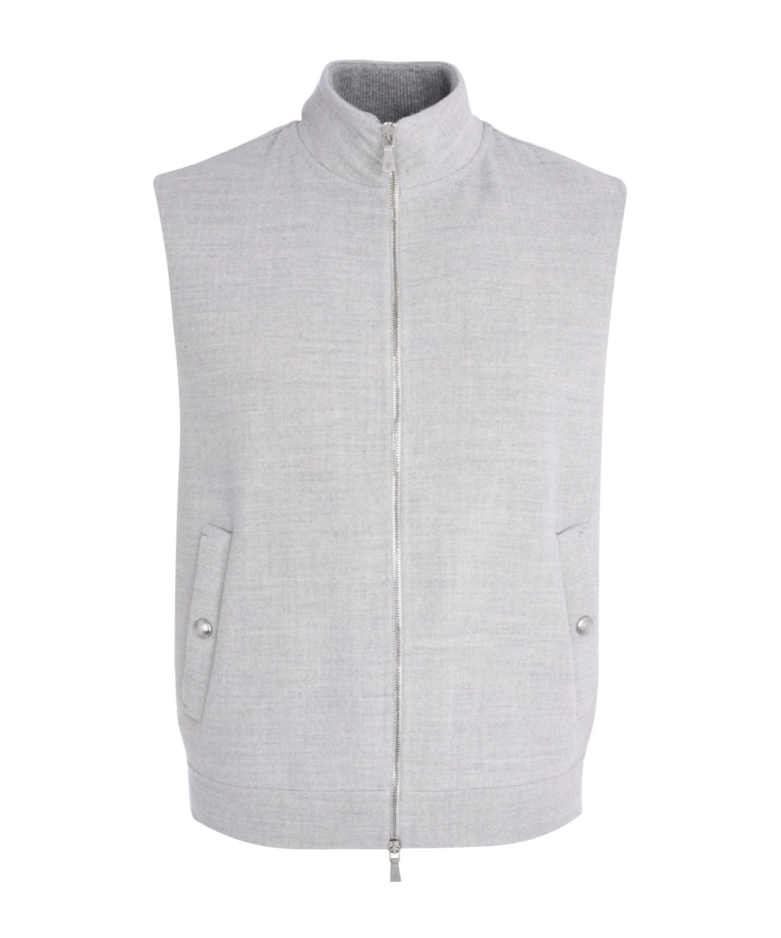 Eleventy Zip-up Sleeveless Gilet In Gray