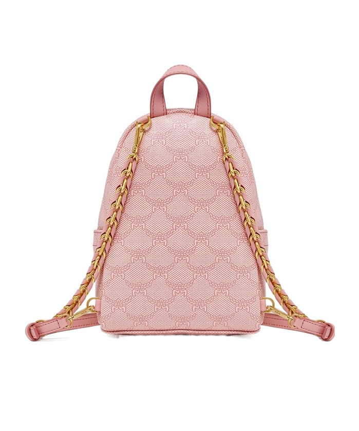 Mcm Lauretos Stark Bebe Boo Backpack In Pink