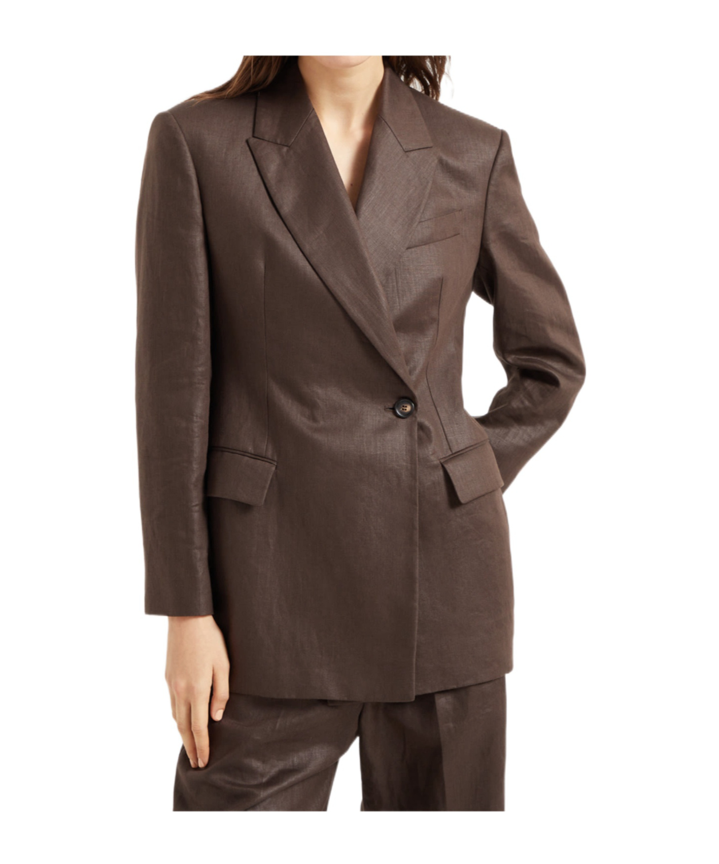 Brunello Cucinelli Double-breasted Twill Blazer In Brown