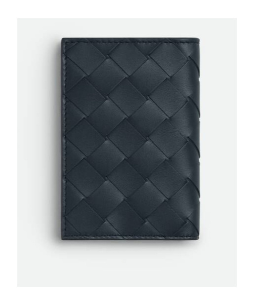 Bottega Veneta Intrecciato Flap Card Case In Black