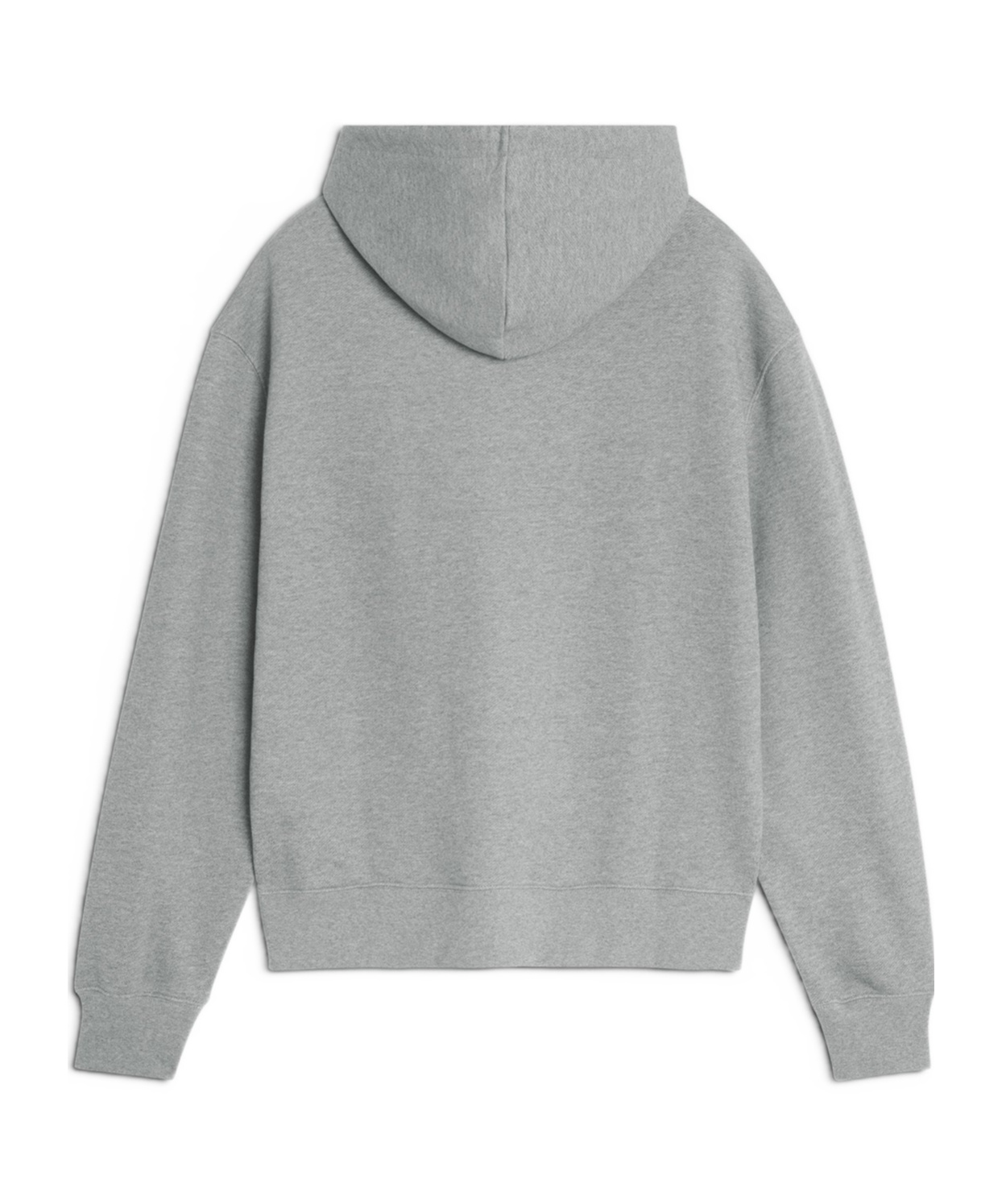 Maison Kitsuné Oversized Grey Cotton Hoodie With Adjustable Hood In Gray