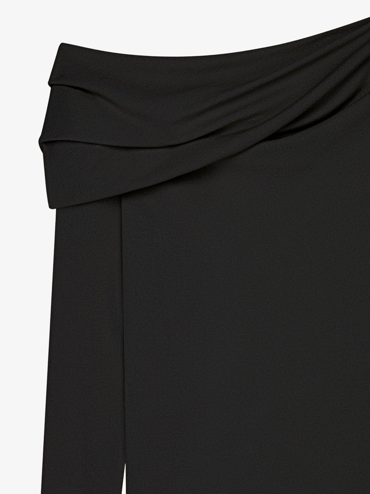 Givenchy Asymmetric Draped Top In Jersey In Black