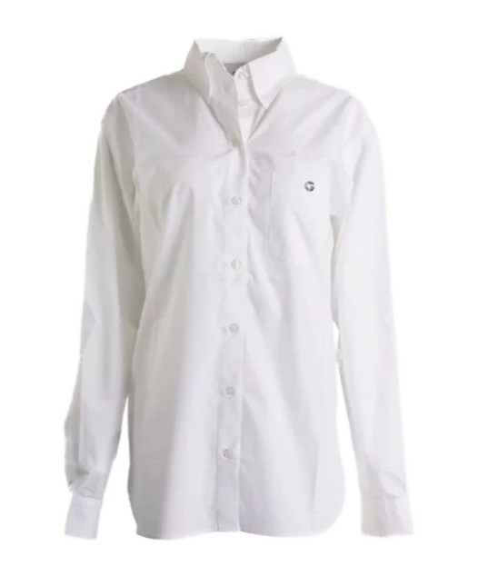 Coperni Cotton Shirt With Pointed Collar And Pocket In White