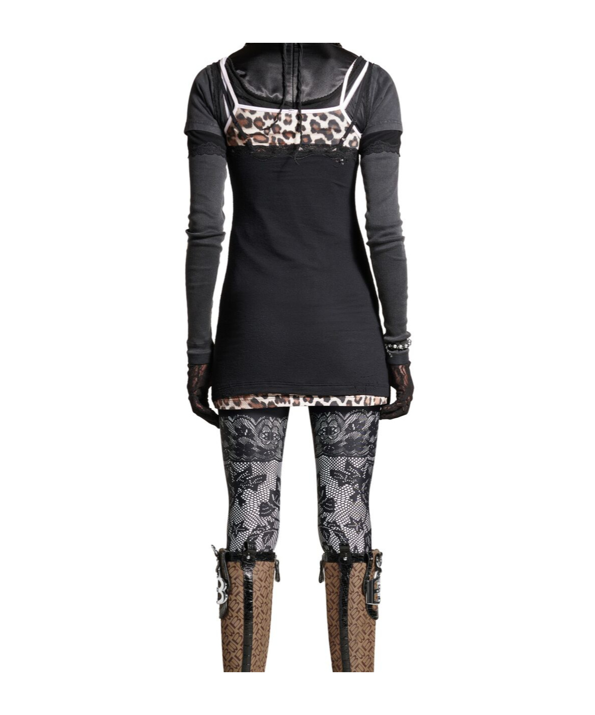 Balenciaga Layered Dress In Black