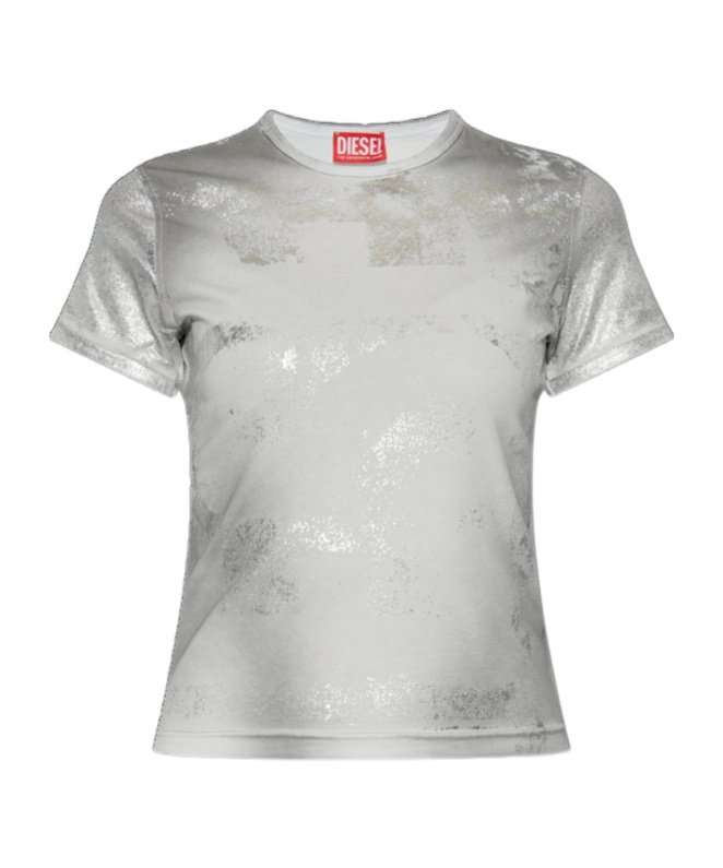 Diesel T-uncutie -long-q5 T-shirt In Gray
