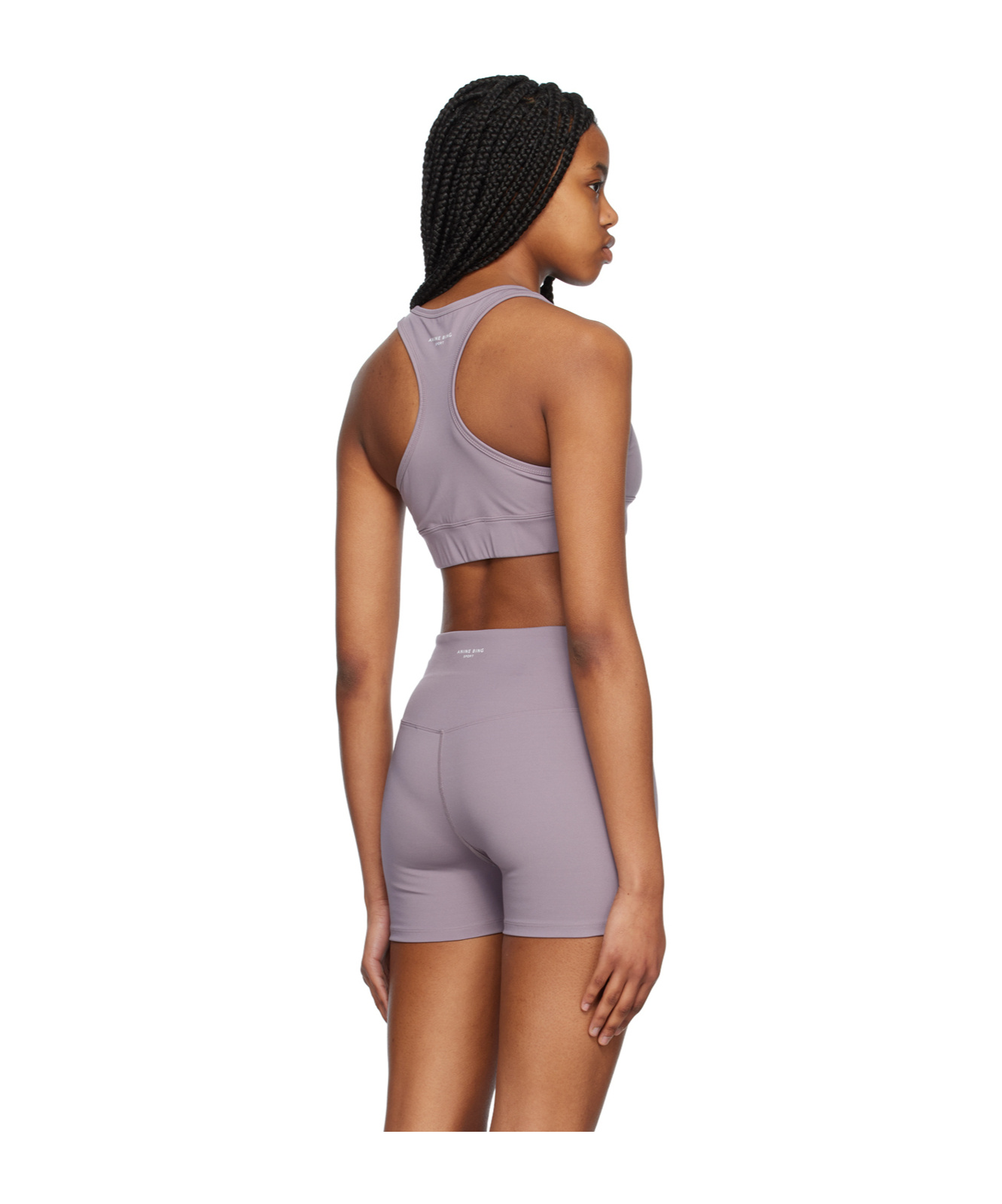 ANINE BING BLAIR LOGO-PRINT SPORTS BRA