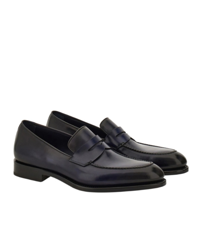 Ferragamo Tramezza Penny Loafer In Blue