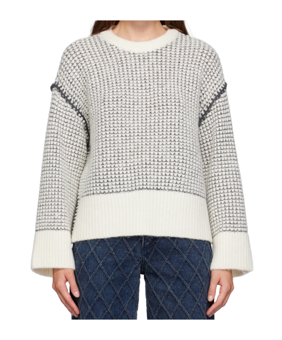 Rag & Bone Katie Checked Sweater In Gray