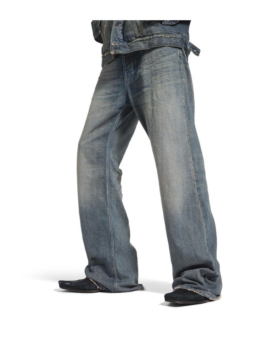 Balenciaga Men's Low Crotch Pants In Blue In Blue