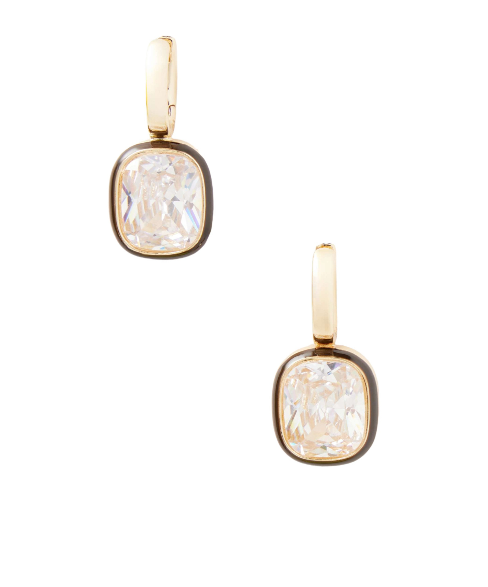 Assouline Cubic Zirconia And Enamel Earrings In Gold