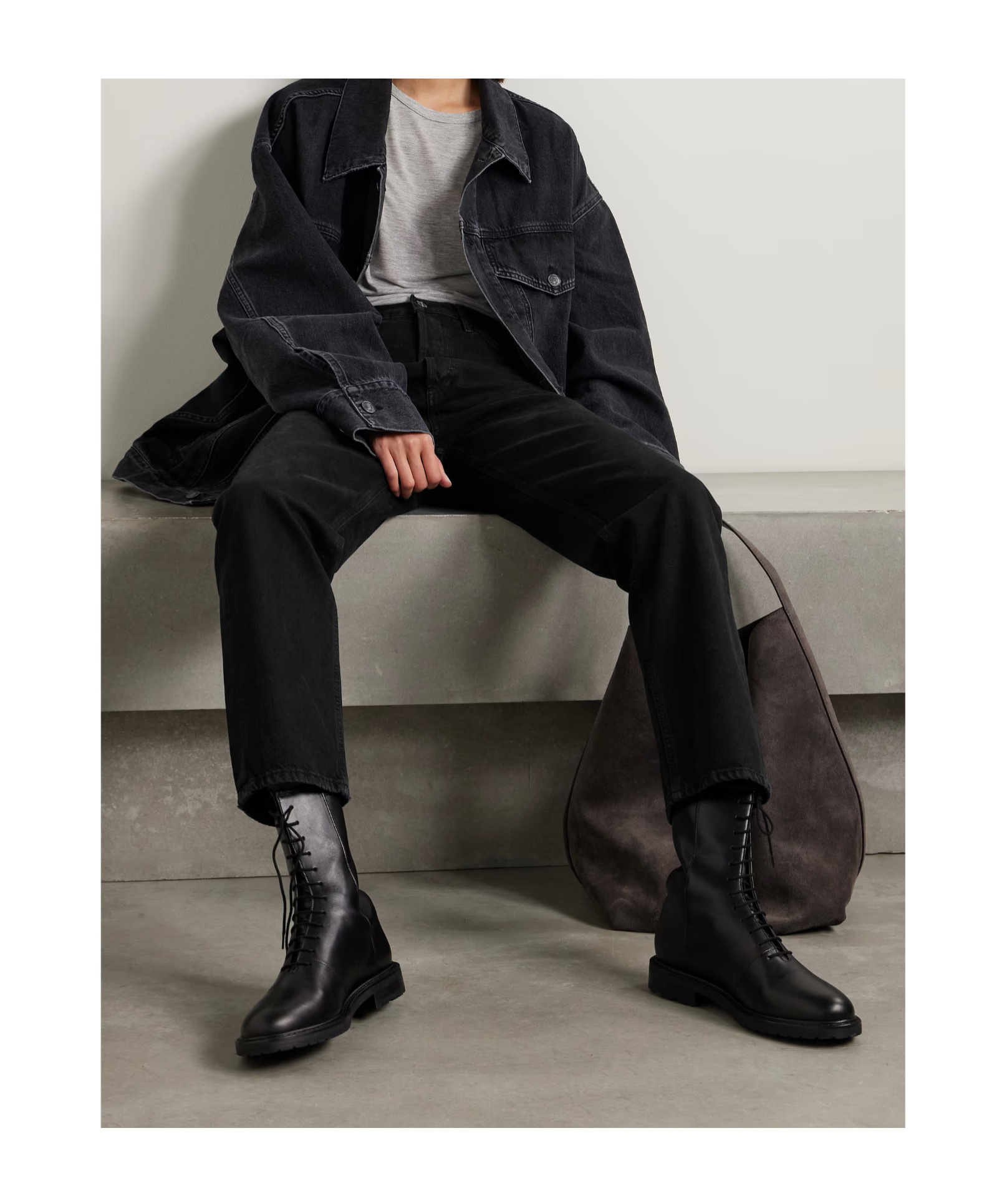 Agolde High Waist Straight Jeans In Black