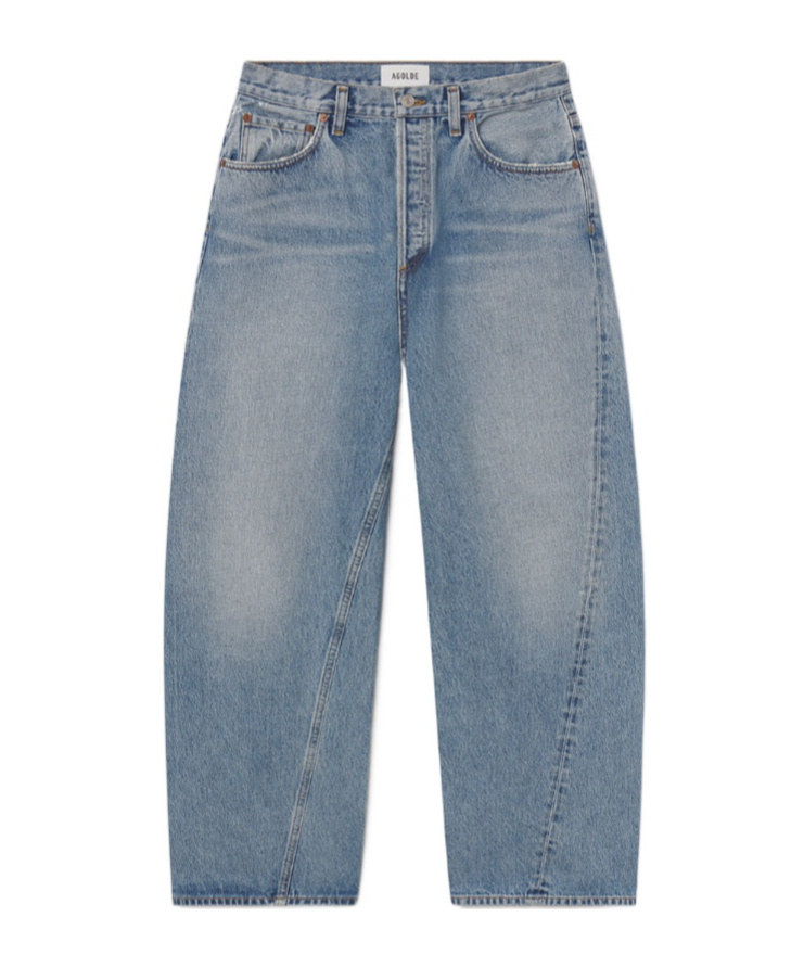 Agolde Twist Low Slung Baggy In Blue