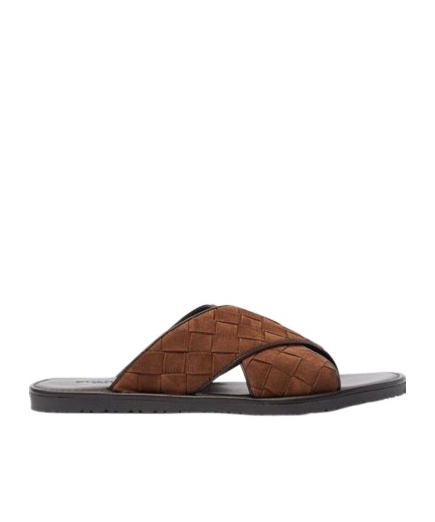 Scarosso Ettore Woven Sandals In Brown