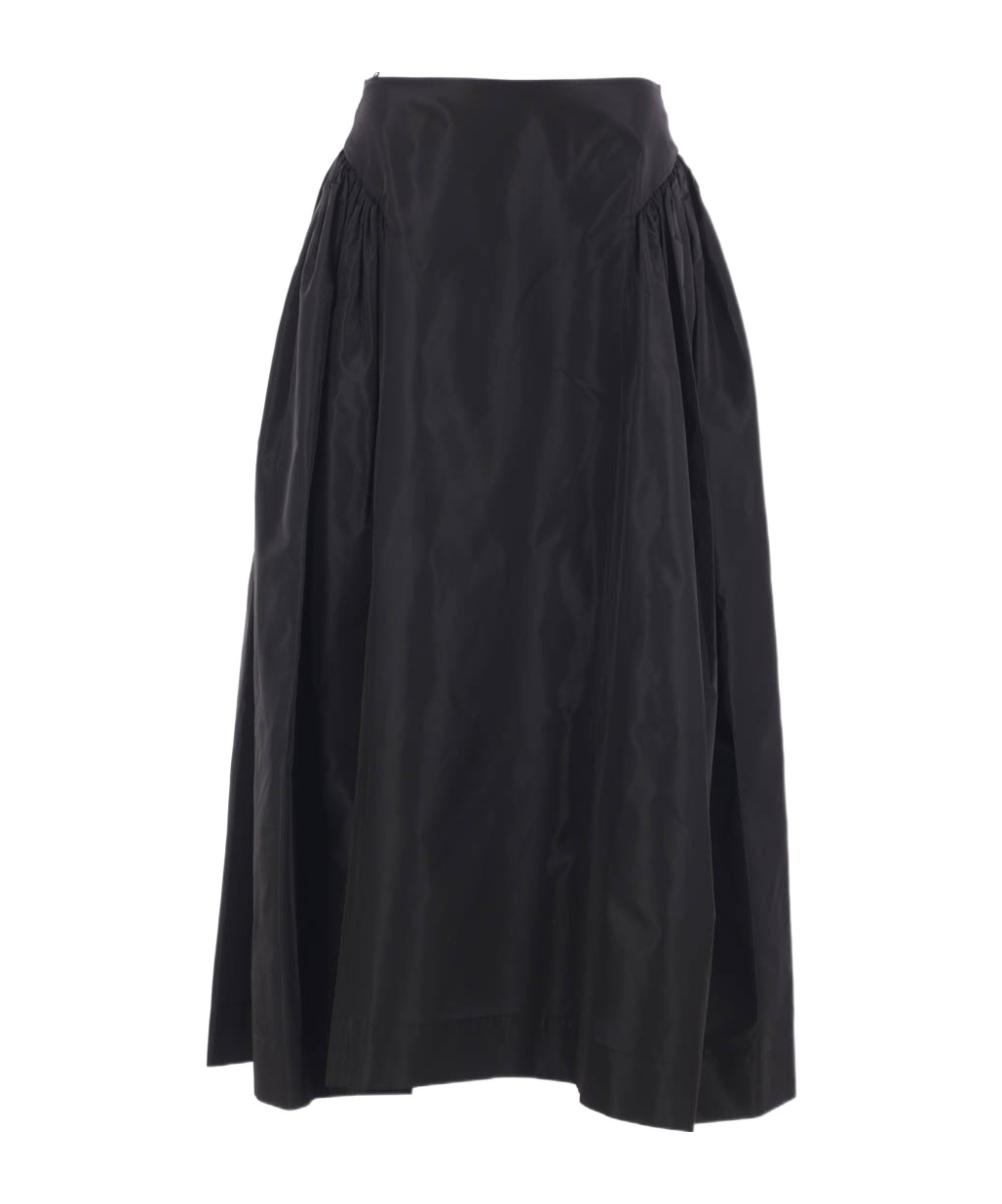 Simone Rocha Ruched Zipped Midi Skirt In Black