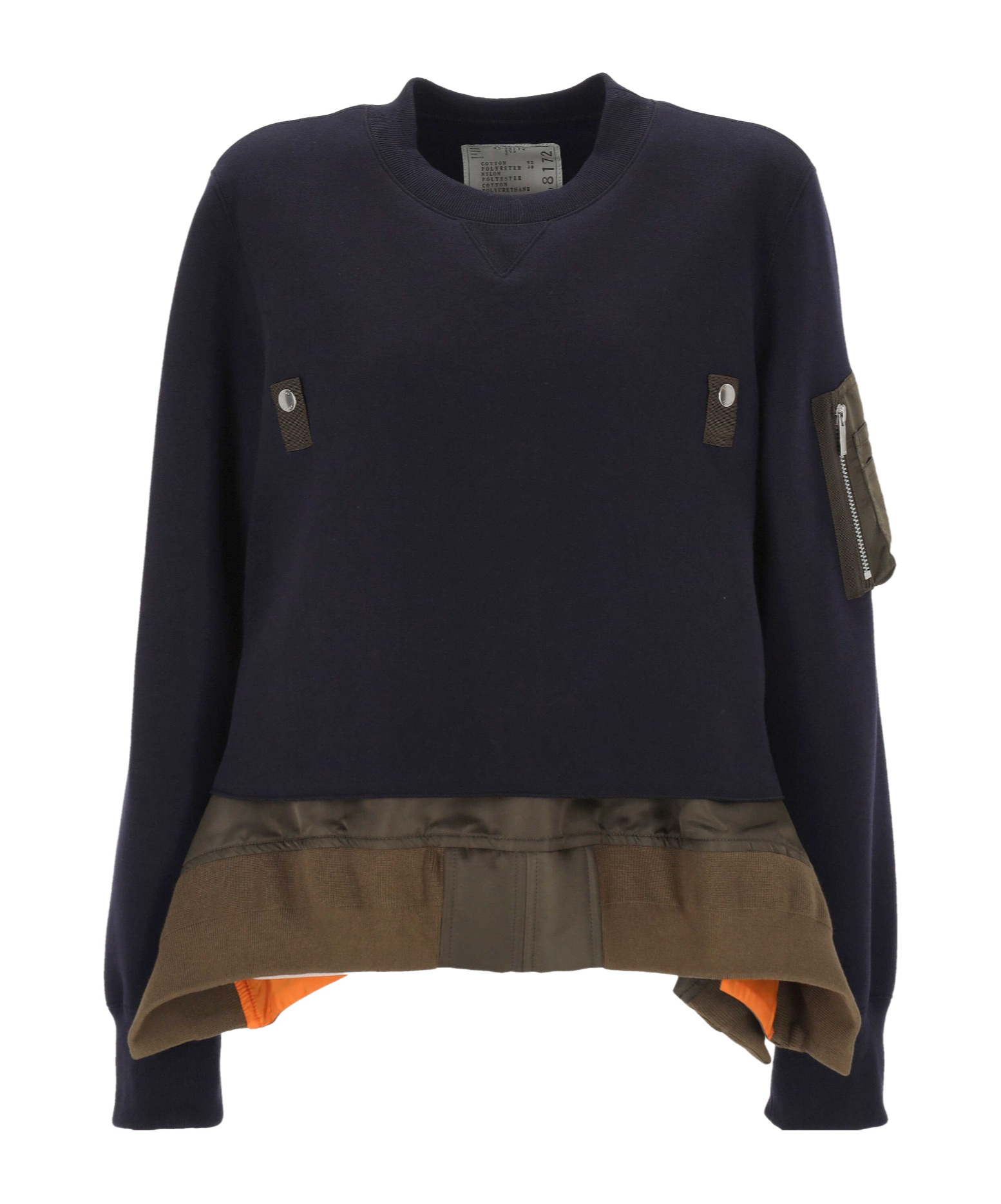 Sacai Long-sleeved Sweatshirt In Blue