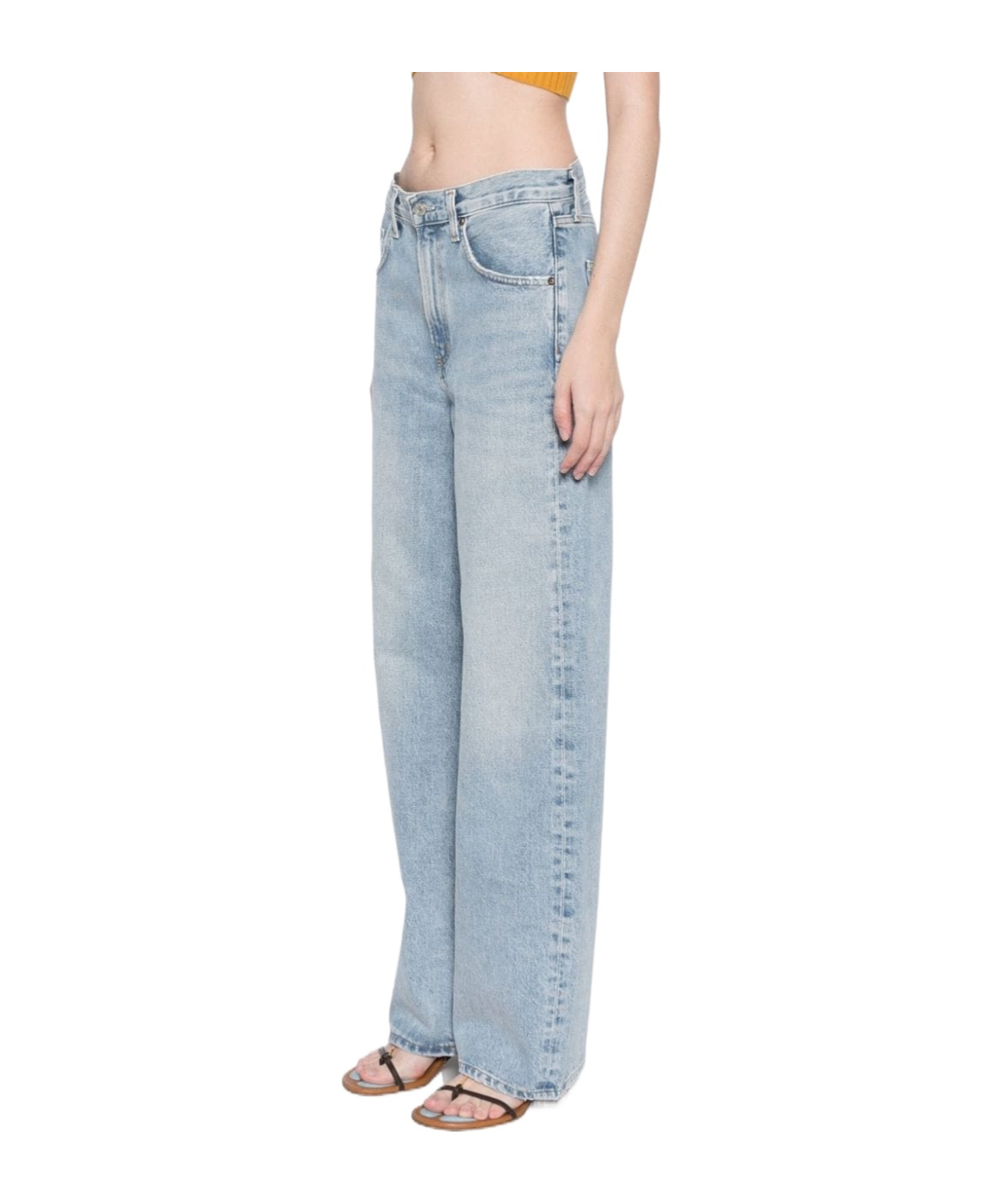 Agolde Belt-loop Jeans In Blue