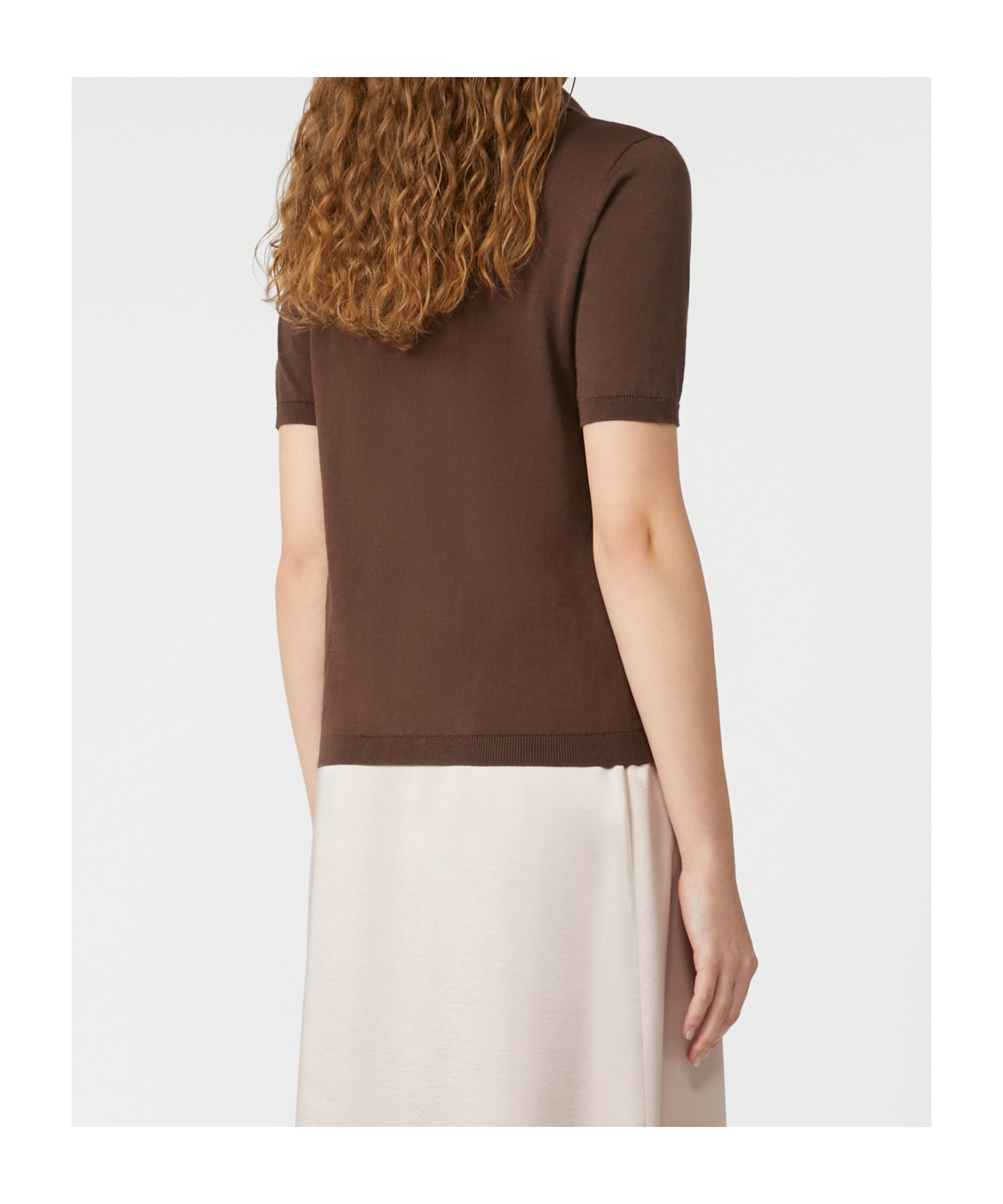 Weekend Max Mara Collar Design Silk Blend Polo Shirt