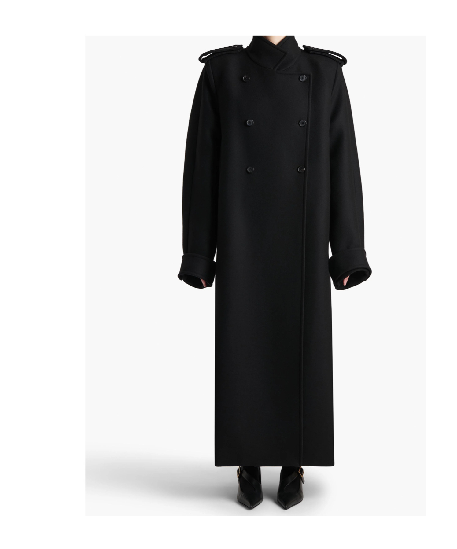 Khaite Donna Double-breasted Coat In Black