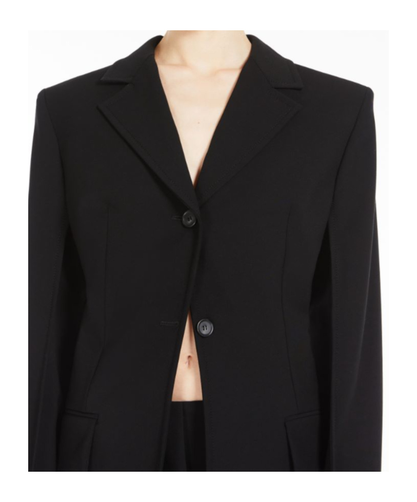 Sportmax Stretch Duster Coat In Technical Viscose In Black