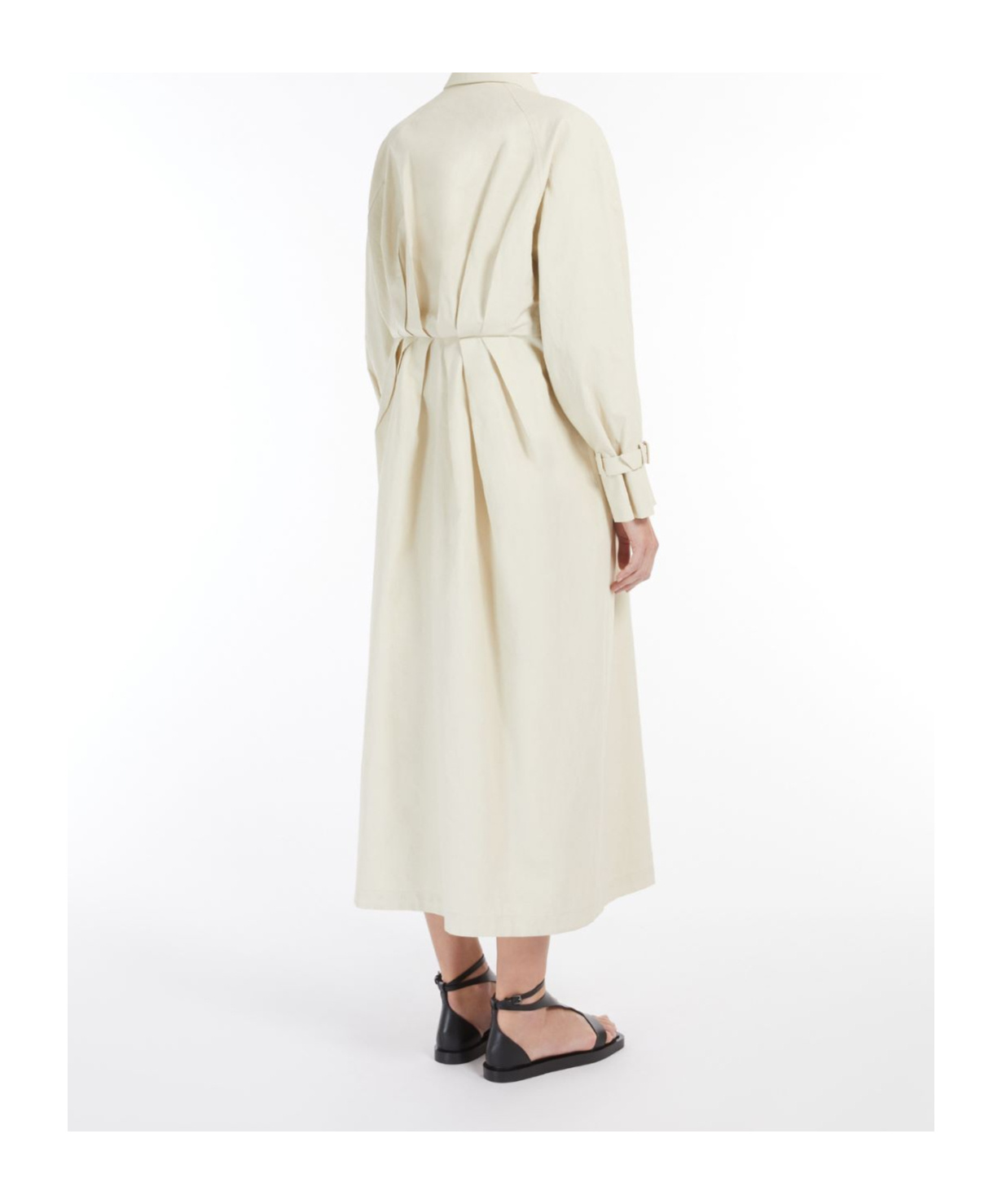 Max Mara Long-sleeved Windbreaker In White
