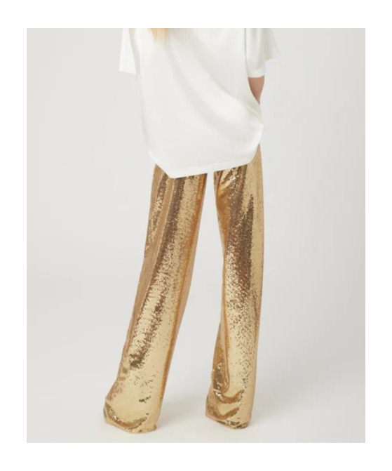 Ermanno Scervino Sequined Casual Pants In Multicolor