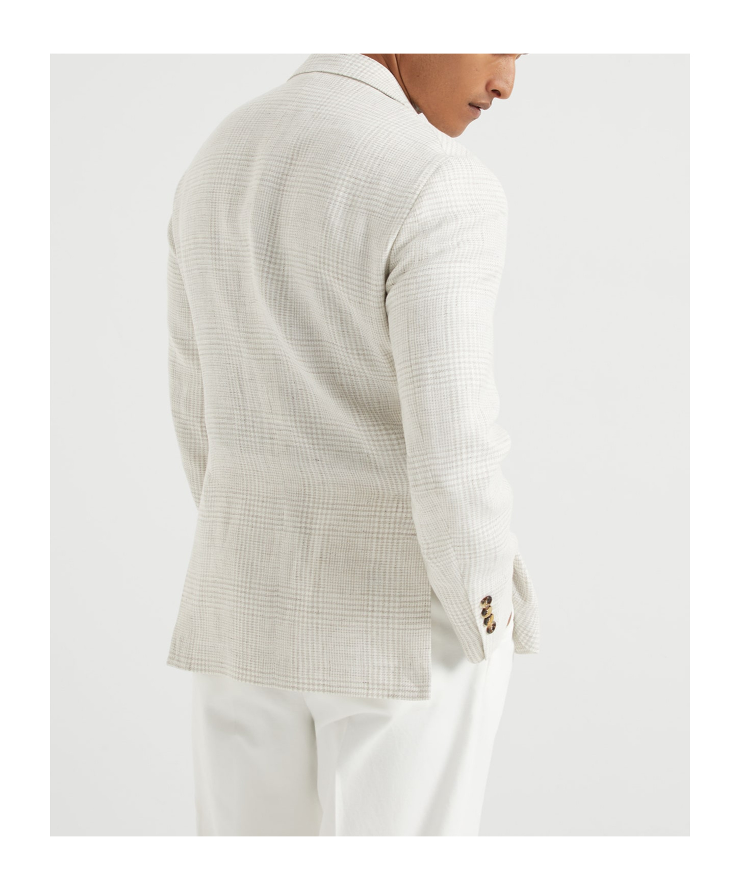 Brunello Cucinelli Lapel Long-sleeved Suit Coat In White