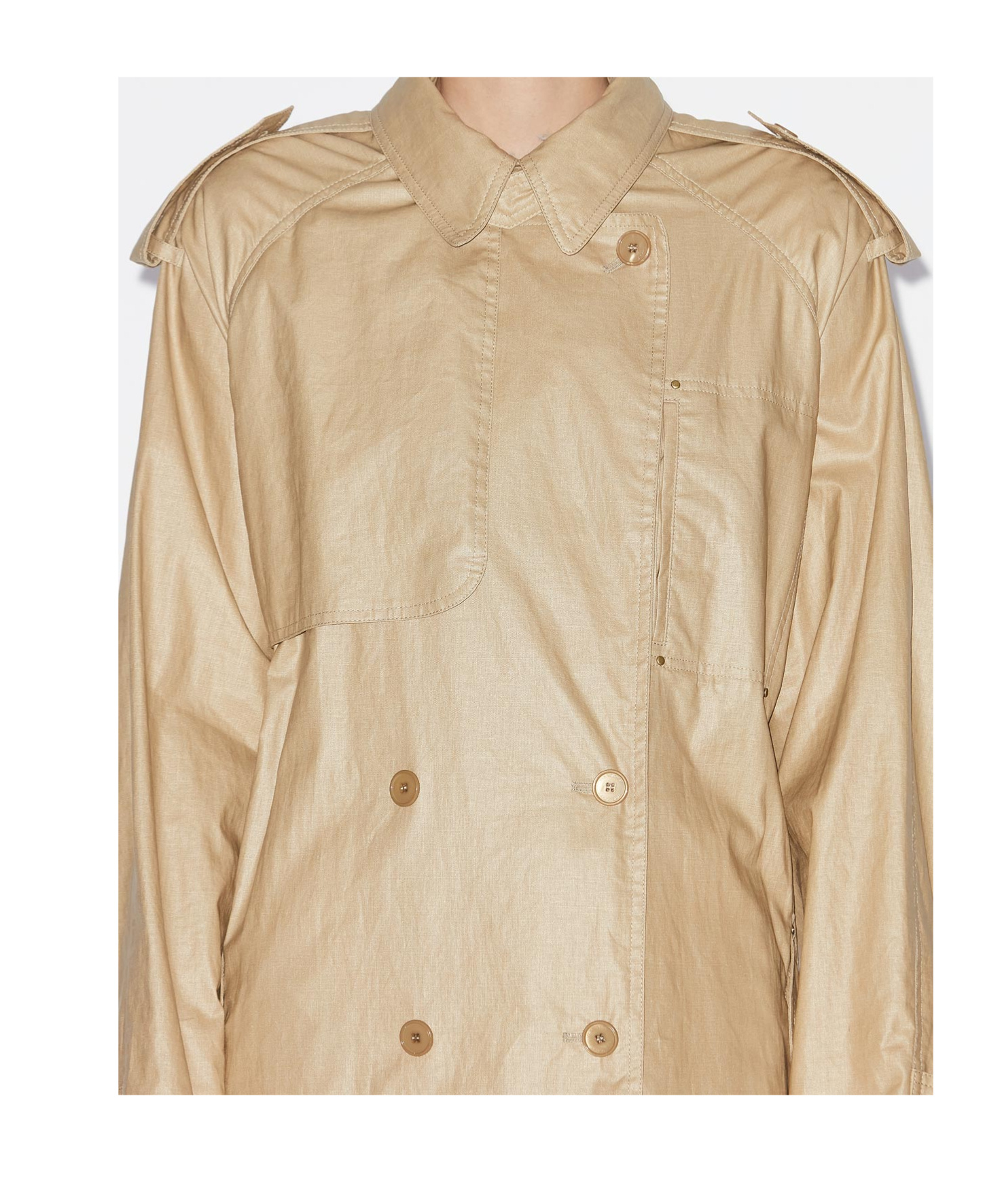 Isabel Marant Franny Trench Coat In Nude