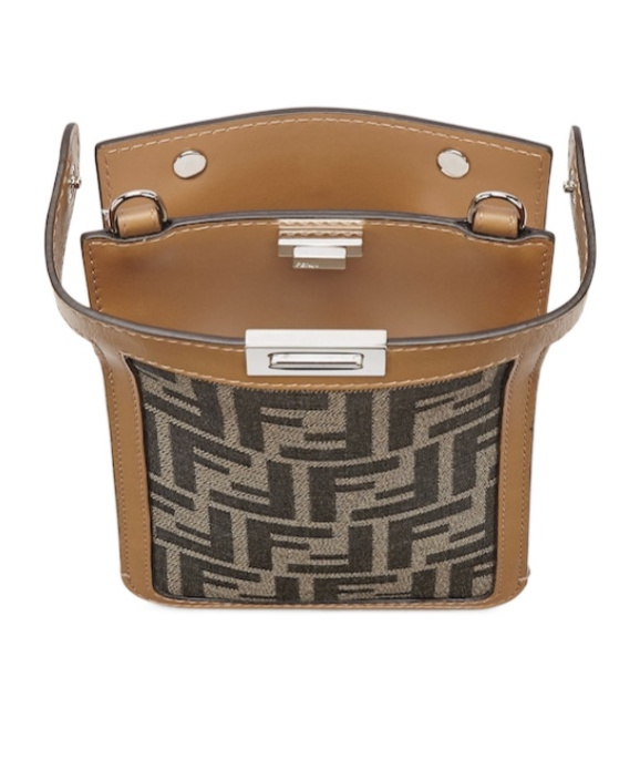 Shop Fendi Brown Fabric Phone Case In Black