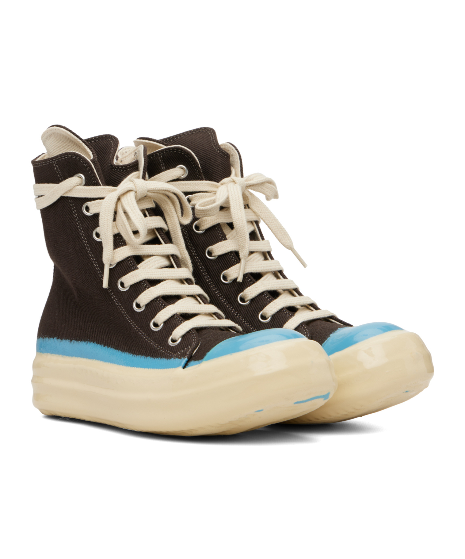 Rick Owens Drkshdw Concordians Sneaks High-top Casual Sneakers In Brown