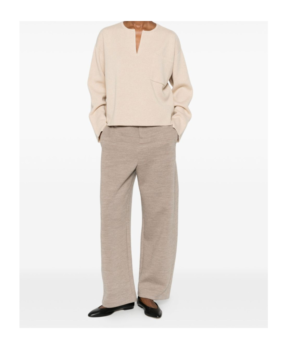 Max Mara Pocket Casual Pants In Neutral