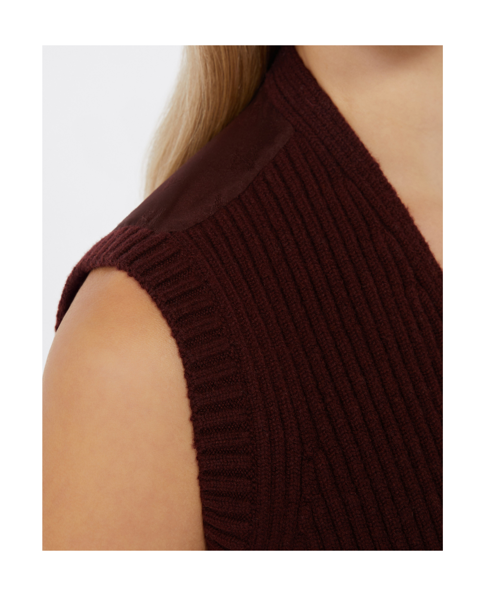 Max Mara Wool And Cashmere Gilet In Brown