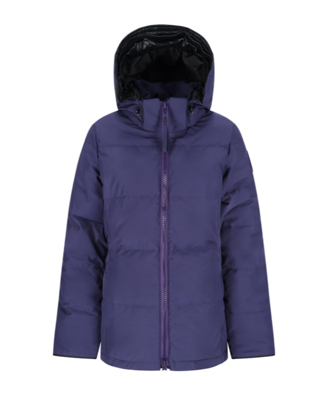 Canada Goose Hooded Down Jacket In Blue