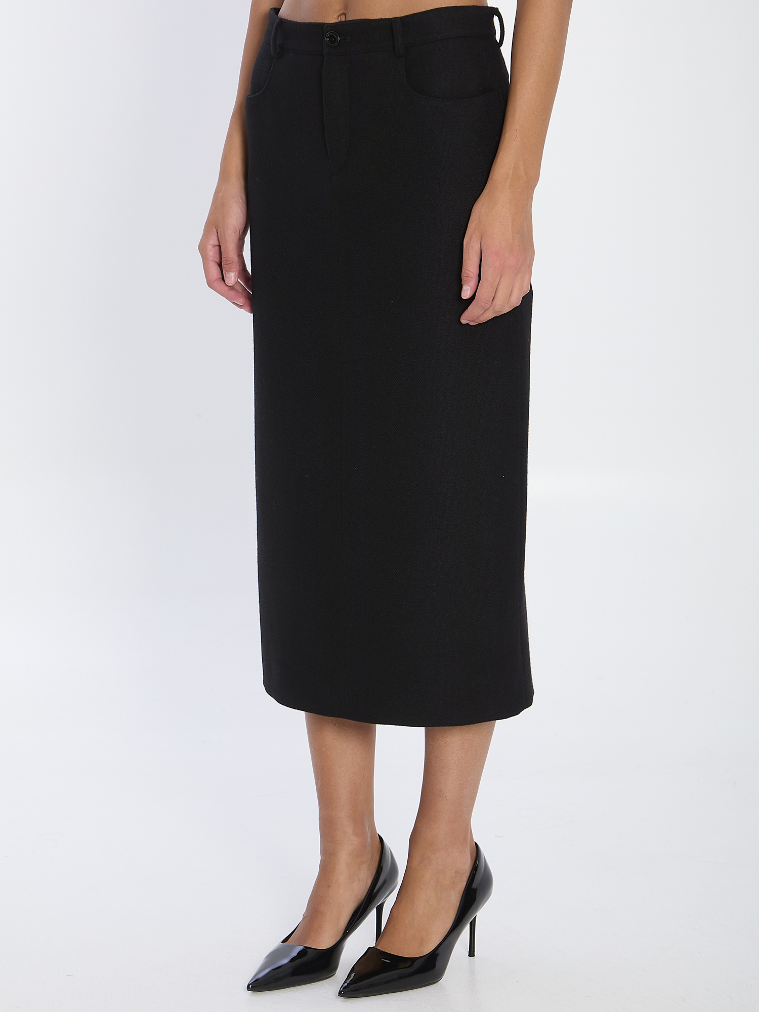 Celine Women Pencil Skirt In Black