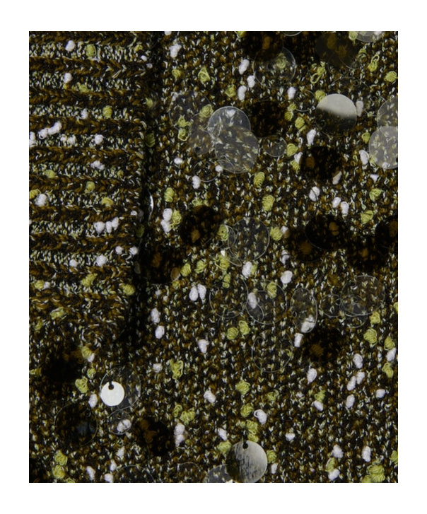 Gucci Cardigan Polo In Viscose And Tweed Blend In Green