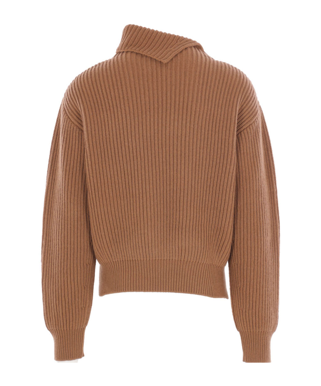 Jil Sander Long-sleeved Sweater In Brown