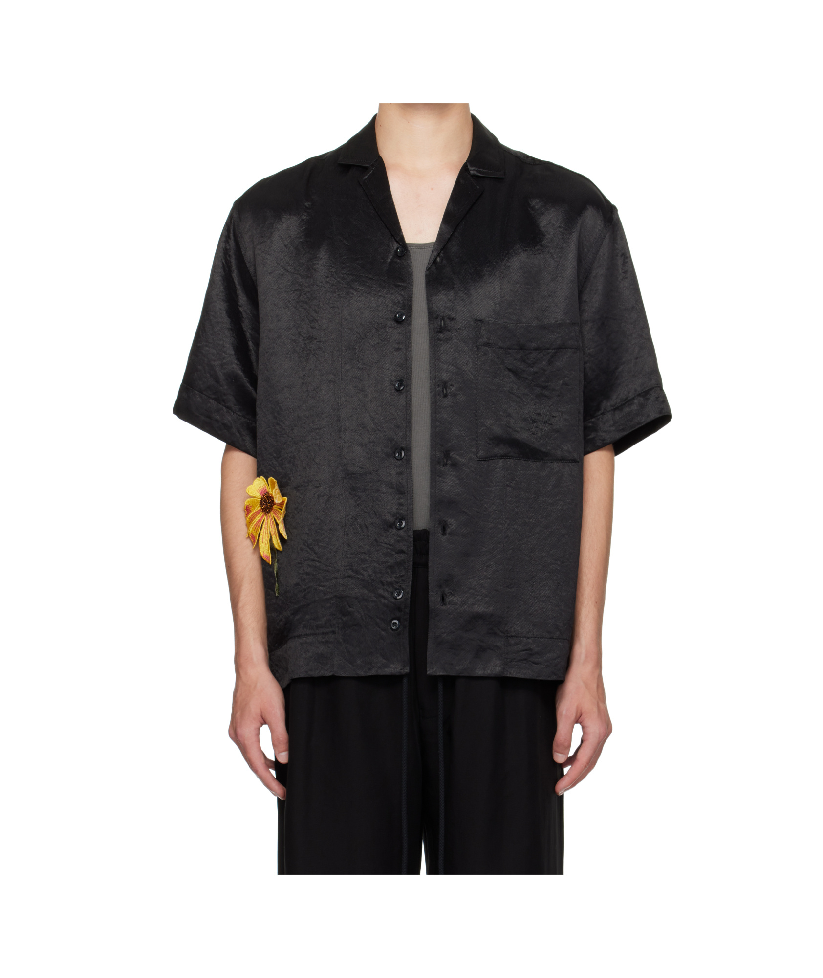 Song For The Mute Black Drape Studded Sweatpants In Black