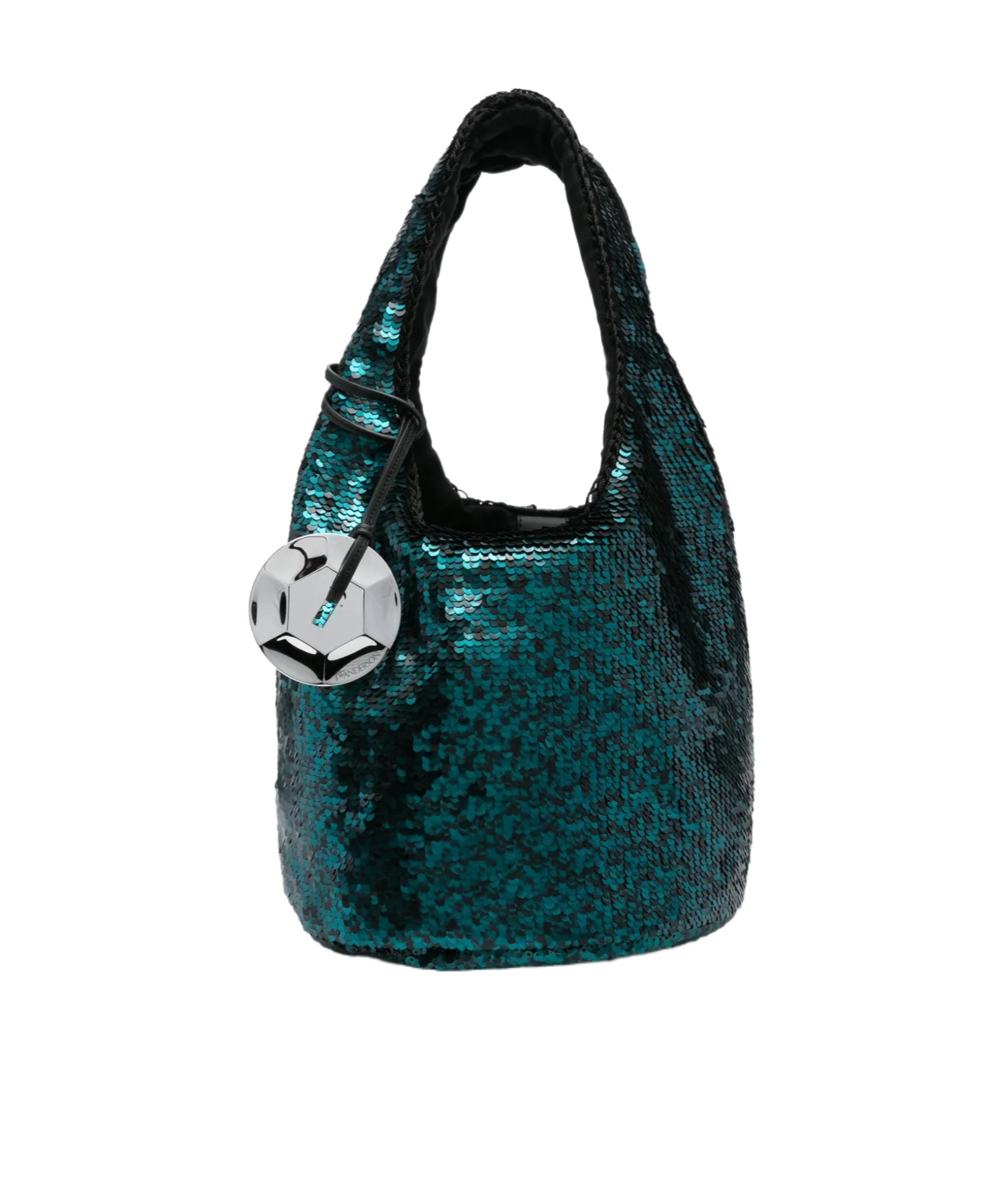 Jw Anderson Sequin Shoulder Bag In Green Polyester In Racing Green