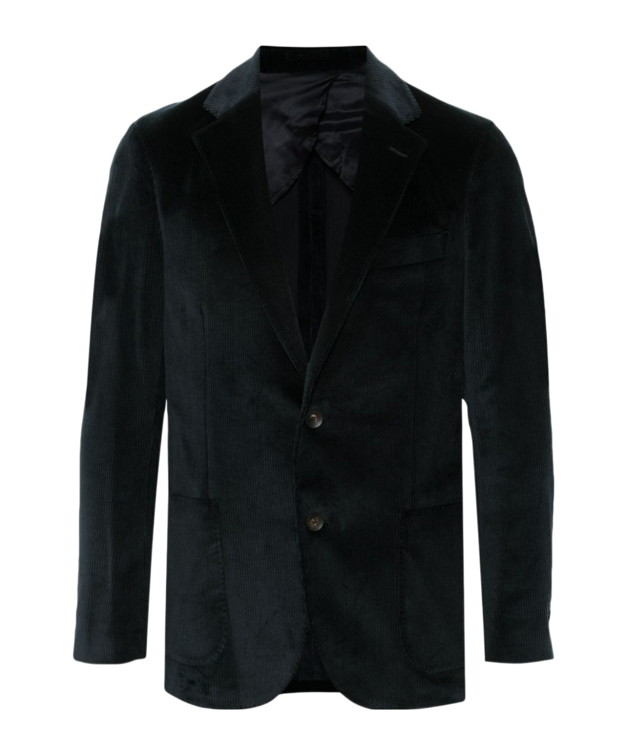 Lardini Velvet Blazer Jacket With Tailored Fit And Classic Notch Lapels In Black