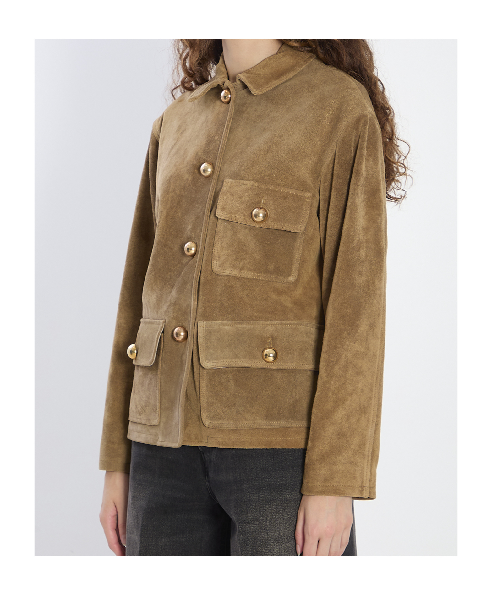 Arma Rosia Suede Jacket In Green