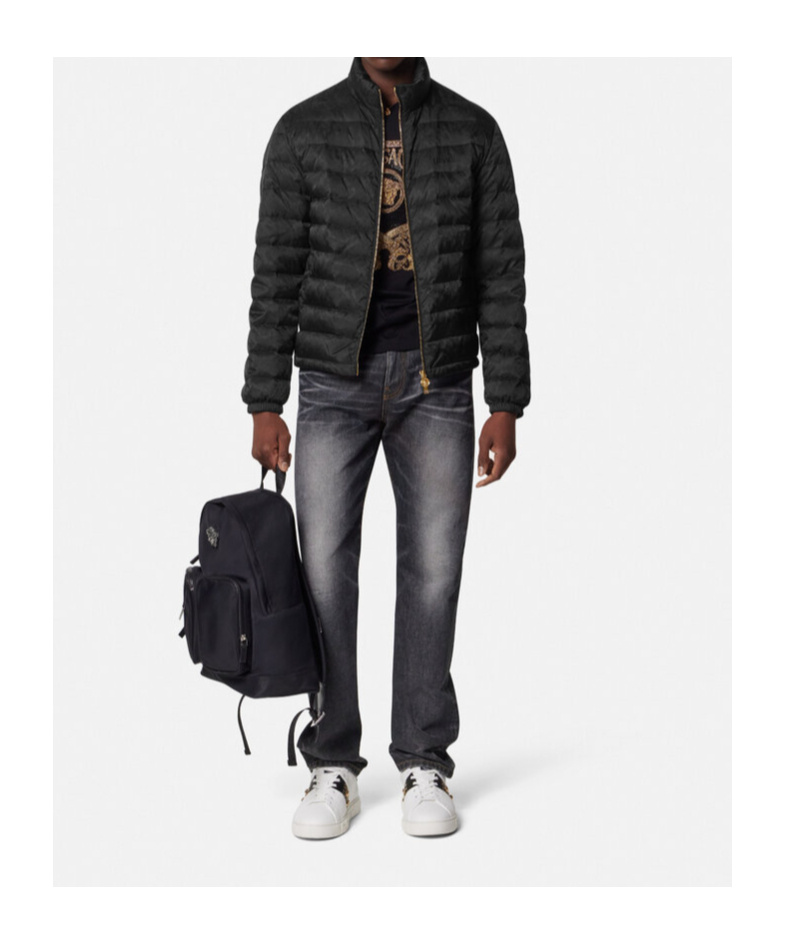 Versace Tailored Jacket With Elasticated Cuffs And Hem