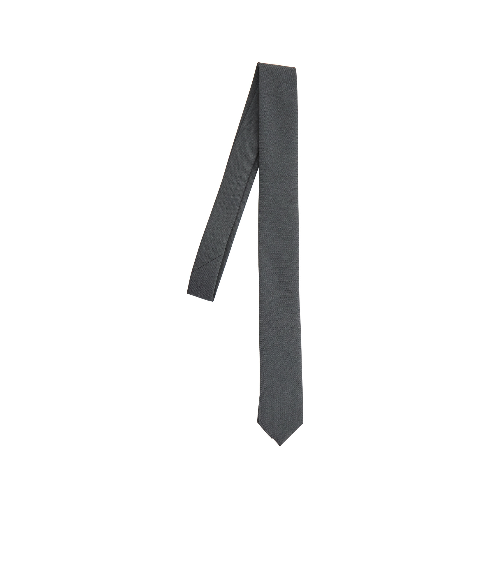 Gucci Men Solid Color Slim Tie In Gray
