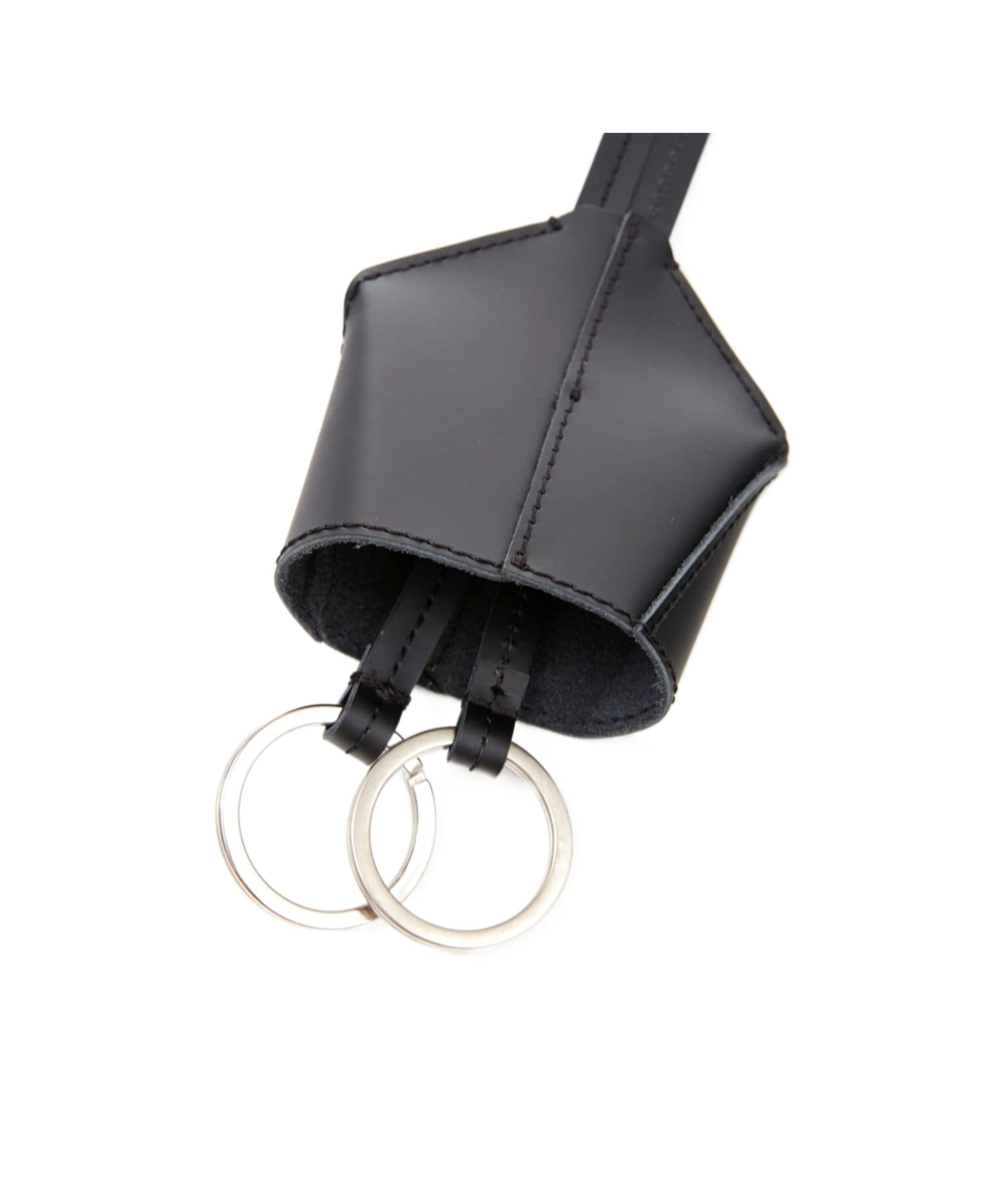 Mm6 Maison Margiela Mm6 By Maison Margiela Structured Leather Keychain In Black
