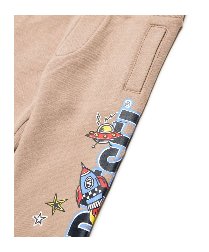 Diesel Logo-print Cotton Track Pants In Light Brown