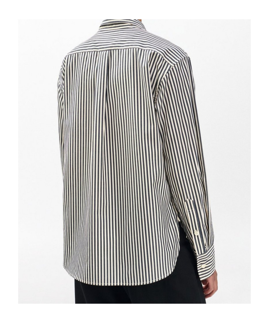 Rag & Bone Connie Striped Poplin Shirt In Black