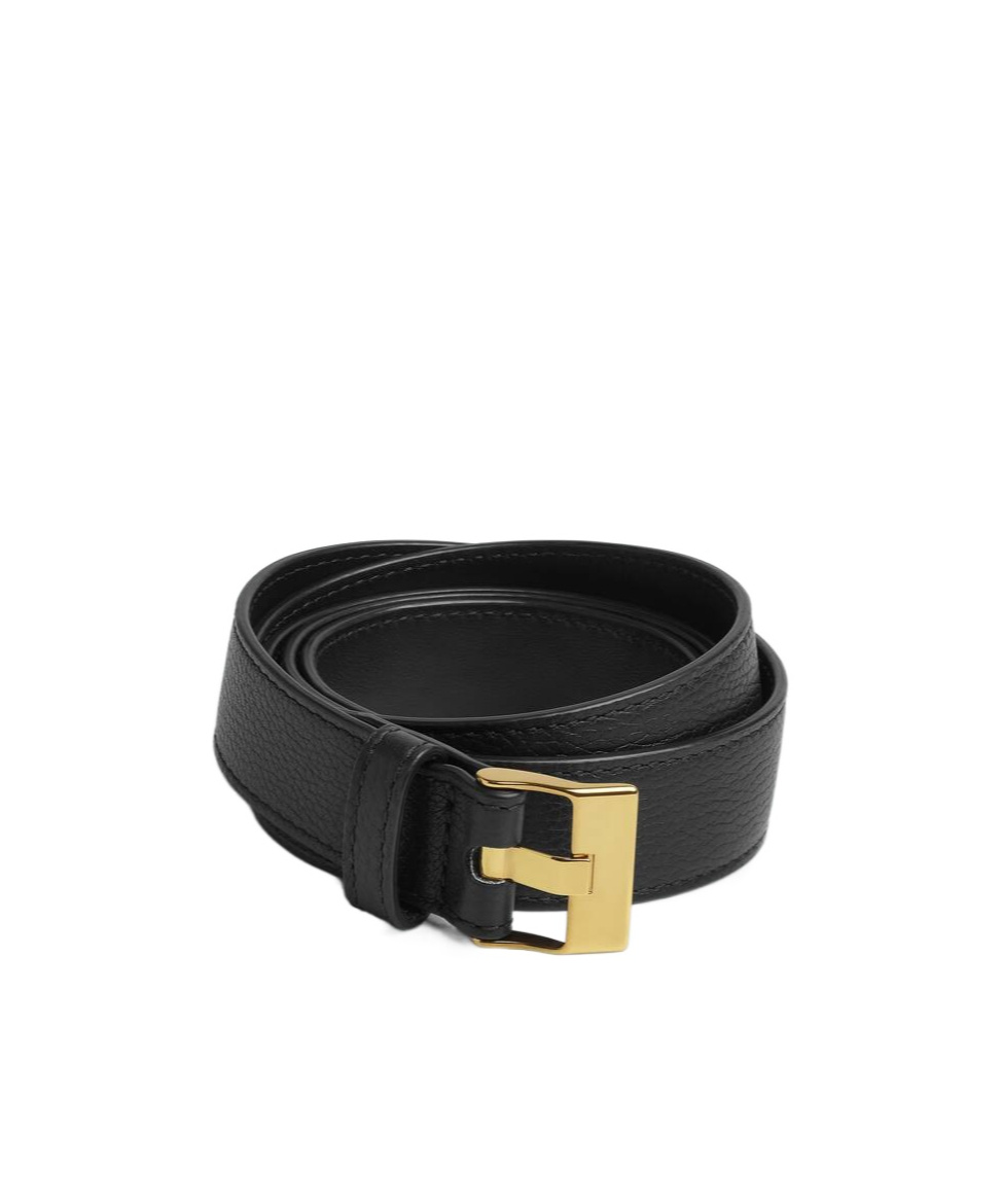 Bottega Veneta Leather Intrecciato Weave Belt In Black